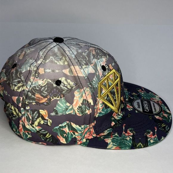 Carbon Elements Snapback Hat/ Cap Diamond 99 Embroided Gold White Adjustable - Picture 4 of 16